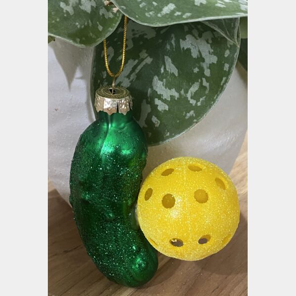 Pickle & Ball Ornament Thumbnail