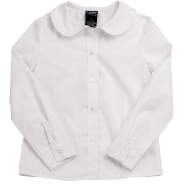 Ladies Peter Pan Shirt Long Sleeve  XS-XL Thumbnail