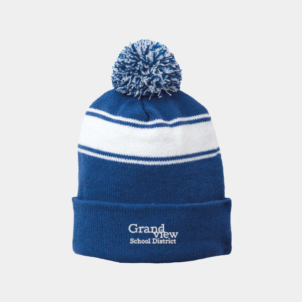 Stripe Pom Pom Beanie Thumbnail