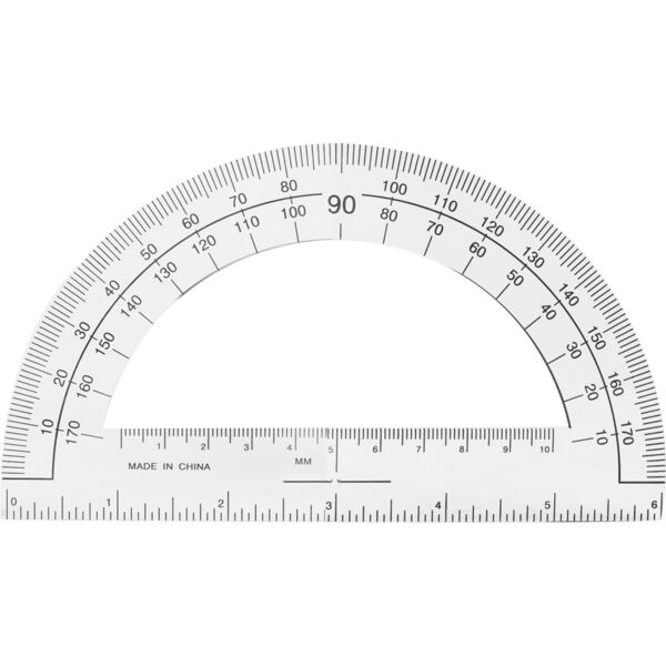 Plastic Protractor, 6"  Thumbnail